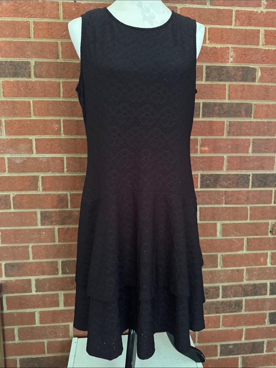 Michael Kors Dresses & Skirts - Michael Kors Black Sleeveless Tiered Eyelet Dress